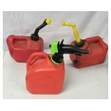 Three 1 gal. gas cans