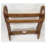 Heavy duty wormy oak quilt rack