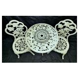 Metal bistro table w chairs