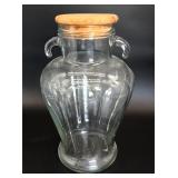 Glass storage jar