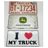 3 license plates