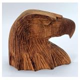 Hand carved bald eage head