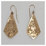 14k gold drop earrings