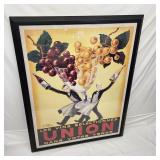 Giant framed poster Italian wine advertisement