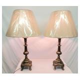 Pair vintage Stiffel style lamps