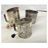 Vintage 1 cup flour sifters