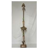 Antique floor lamp as found jadeite
