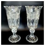 Towle large crystal sconces