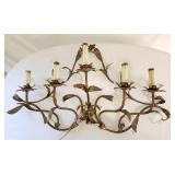 Lighted metal toleware wall decor
