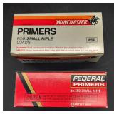 Winchester Federal small rifle primers