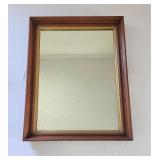 Solid walnut framed mirror 28"h x 22"w