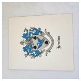 Unframed family crest print