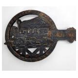 Virginia Metalcrafters cast iron train trivet