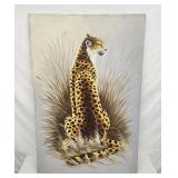 Painting on canvas of a leapard