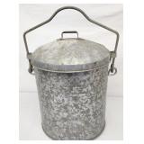 Galvanized lidded pail
