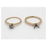 14k gold rings 1 w diamond