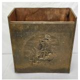 Vintage brass clad magazine rack