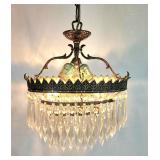 Unique petite 3 tier hanging lamp chandelier