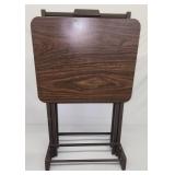 Two tv trays & stand