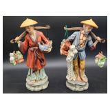 Japanese porcelain man & woman