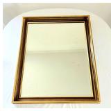 Vintage wooden gold framed beveled mirror 28h x 34