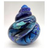 Unique hand blown glass paperweight