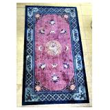 Unique handmade sculpted  wool rug