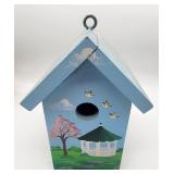 Handpainted wooden birdhouse