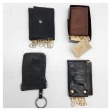 4 leather key wallets Rolfs Buxton etc