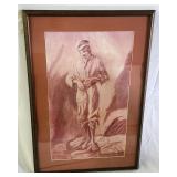 Black man tobacco farmer print well framed