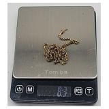 10k gold necklace broken clasp 8.3g