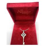 Affinity Sterling silver & diamond necklace