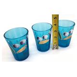 Vintage enamel painted juice glasses