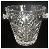 Cut crystal ice bucket