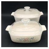 2 Corningware Symphony casseroles