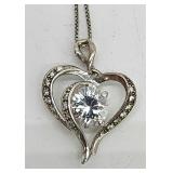 Sterling silver heart necklace
