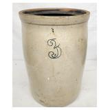 Antique 3 gal crock churn