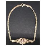 10k gold Filigree heart bracelet