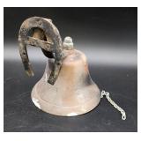 Vintage metal bell w horseshoe