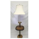 Vintage table lamp twisted brass base