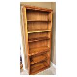 Solid pine bookshelf 77"h x 30w x 12"d
