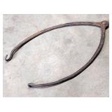 Antique forged iron pot lift
