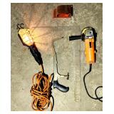 Tool lot w angle grinder work light etc