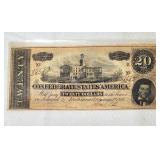 Confederate 20 dollar note