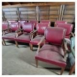 Lot of vinyl office chairs