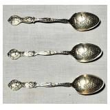 Fresno Cal. sterling souvenir spoons grapes