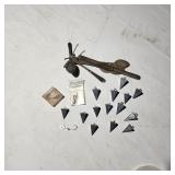 Fishing weights & silver plate utensil wind chime