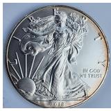 2018 1oz fine Silver Eagle coin