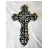 Cast iron cross wall decor