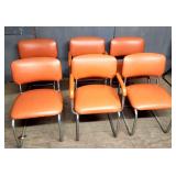 Mid century style tebular chrome dining chairs